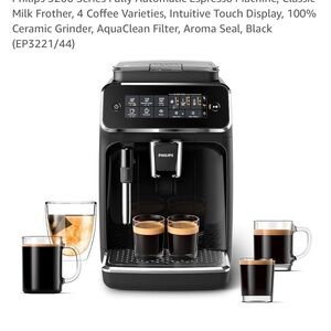 Philips Espresso Machine with Sleek Black Design